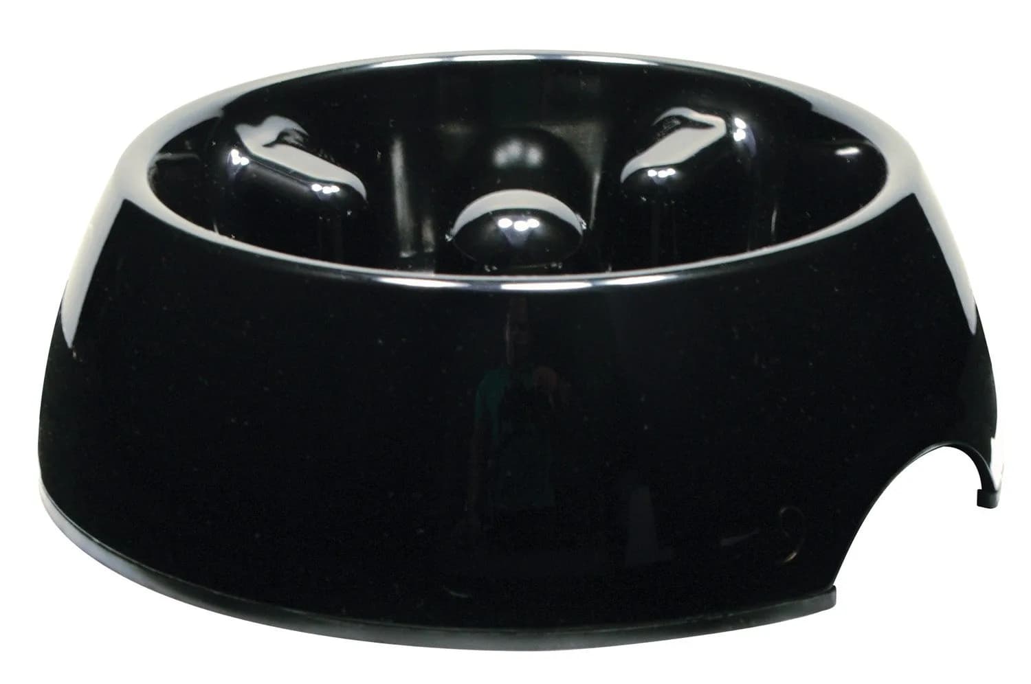 Dogit Go Slow Anti Gulping Dog Bowl Small | Reduces Bloat & Supports Digestion — Black