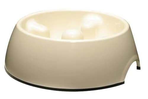 Dogit Dog Bowl Slow Feeder for Wet or Dry Dog Food | Anti-Gulping, White, S thumbnail 1