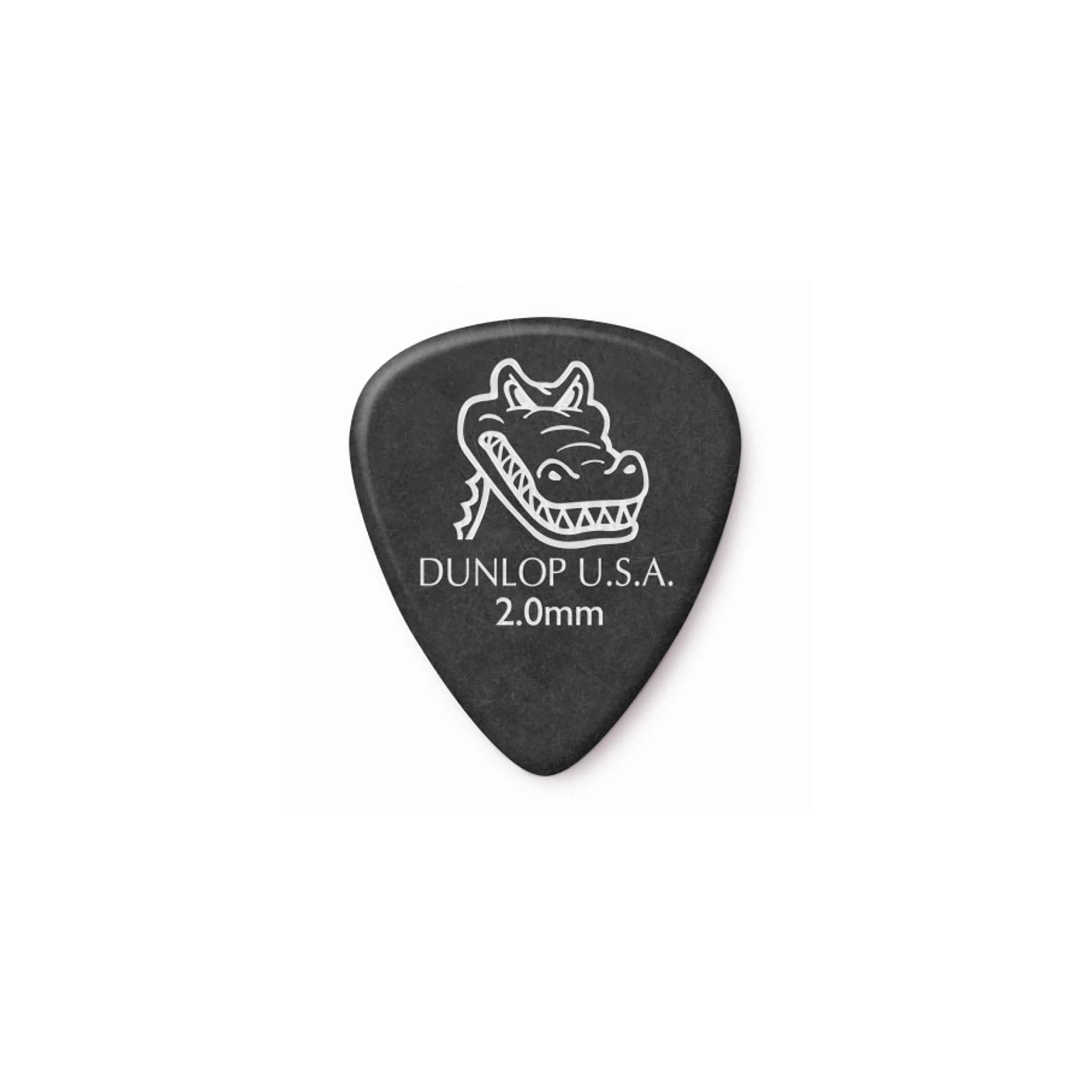 Jim Dunlop Gator Grip® 2.0mm Guitar Picks - 72 Pack | USA-Sourced, Non-Slip Grip — 2.0mm