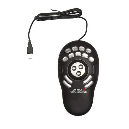 Contour ShuttlePRO v2 Multimedia Controller with Jog Wheel & 15 Programmable Buttons | Black, 13.1cm (5.16in) x 24.5cm (9.65in) x 5.2cm (2.05in) thumbnail 1