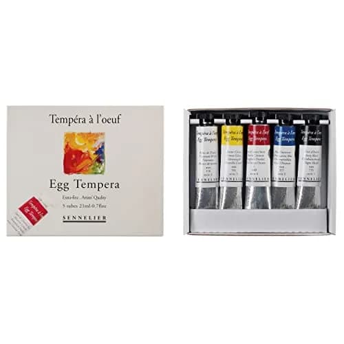 Sennelier Egg Tempera Paint Set Assorted Colors 21ml Tubes | Traditional Renaissance Formulation thumbnail 1