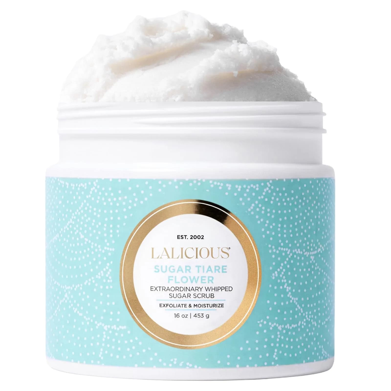 LALICIOUS Brown Sugar Vanilla Body Scrub 16oz | Gently Buffs & Moisturizes Sensitive Skin — White