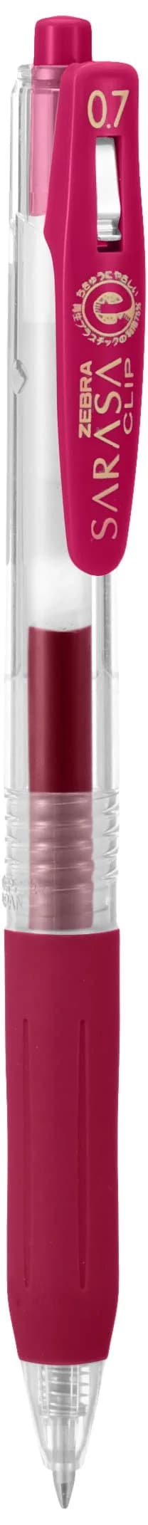 Zebra Sarasa Clip Gel Pen 0.7 mm Magenta | Smooth Ink Flow Writing Instrument — Magenta