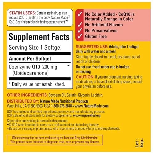 Nature Made CoQ10 200mg Softgels thumbnail 7