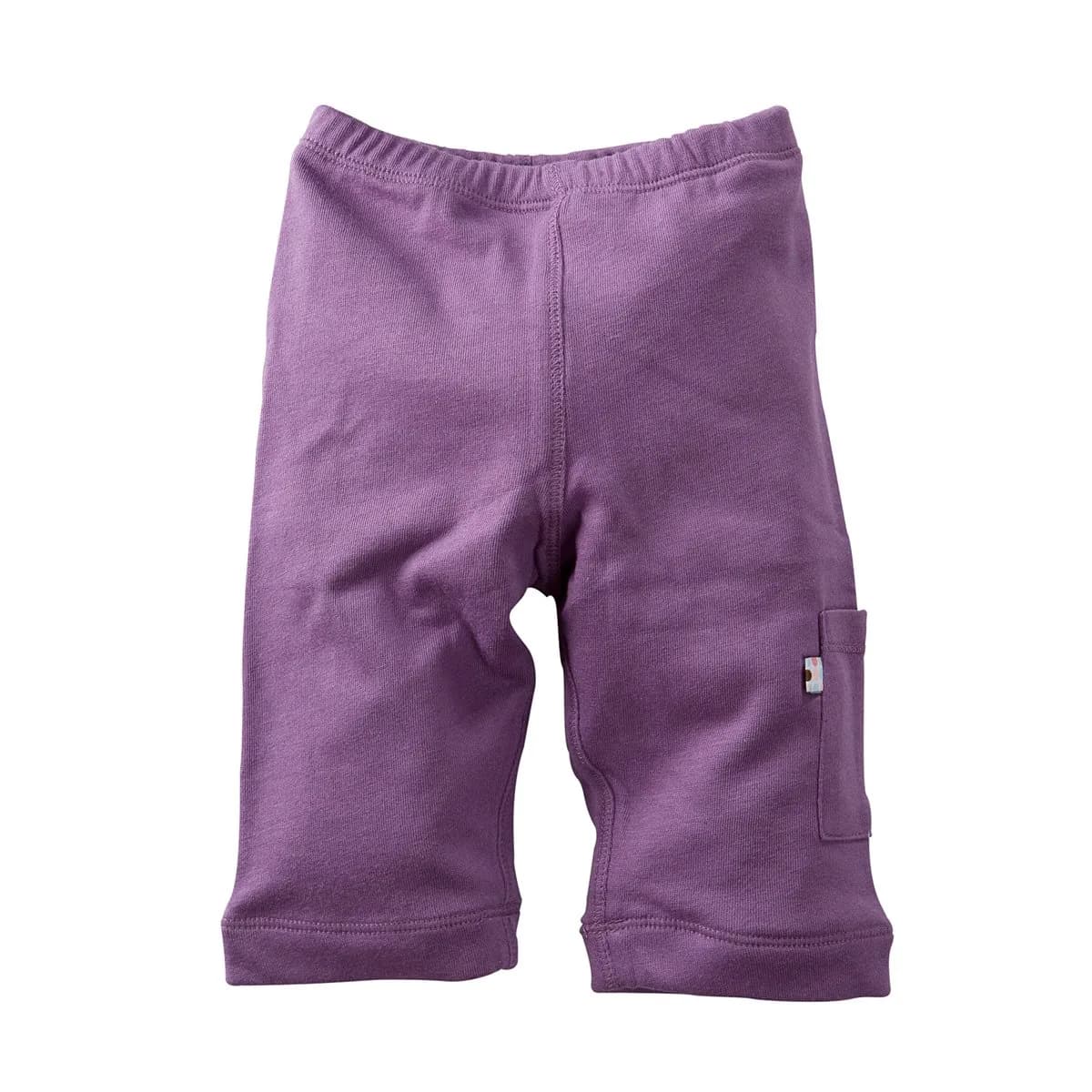 Babysoy Baby Girls' Soft Cozy Pants - Eggplant - 3-6 Months | Ultra-Soft, Recycled Fabric for Sensitive Skin - main product image