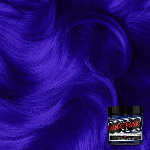 MANIC PANIC Classic Shocking Blue Semi Permanent Hair Color 4oz | Vibrant, Long-Lasting Blue for Women & Men thumbnail 3