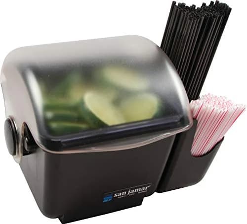 San Jamar Mini Dome Condiment Holder with Lid, 1 Quart (946 ml) | NSF Listed Food Safe for Restaurants & Cafes thumbnail 5