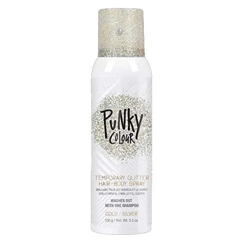 Jerome Russell Punky Colour Glitter Spray Gold/Silver | Shimmery Hair & Body Glitter, 3.5 oz thumbnail 1