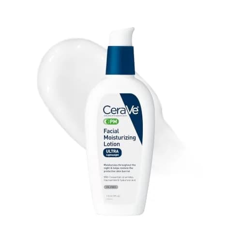 CeraVe PM Facial Moisturizing Lotion, 89ml (3 Fl Oz) | Dermatologist-Developed Night Cream for All Skin Types thumbnail 1