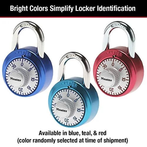 Master Lock 1561DAST Locker Lock Combination Padlock 1 Pack | Durable Metal Body, Keyless Security thumbnail 5