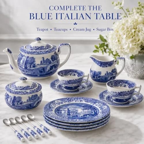 Spode Blue Italian Bread and Butter Plate Set of 4 | 16.5 cm (6.5 Inch) Fine Earthenware thumbnail 8