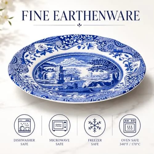 Spode Blue Italian Bread and Butter Plate Set of 4 | 16.5 cm (6.5 Inch) Fine Earthenware thumbnail 3