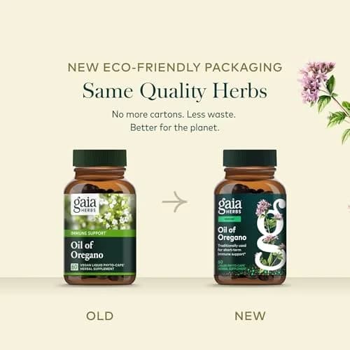 Gaia Herbs Oil of Oregano 230 mg Vegan Capsules | Immune & Antioxidant Support Supplement with Carvacrol & Thymol thumbnail 7