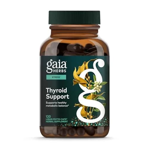 Gaia Herbs Thyroid Support, 120 Vegan Capsules | Plant-Based Formula for Thyroid & Metabolic Health thumbnail 1