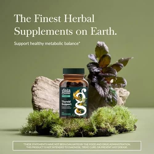 Gaia Herbs Thyroid Support, 120 Vegan Capsules | Plant-Based Formula for Thyroid & Metabolic Health thumbnail 2