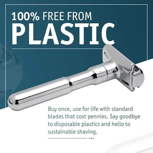 MERKUR FUTUR 701 Adjustable Double Edge Safety Razor - Bright Chrome | 122g (4.3 oz) | Precision German Engineering thumbnail 6