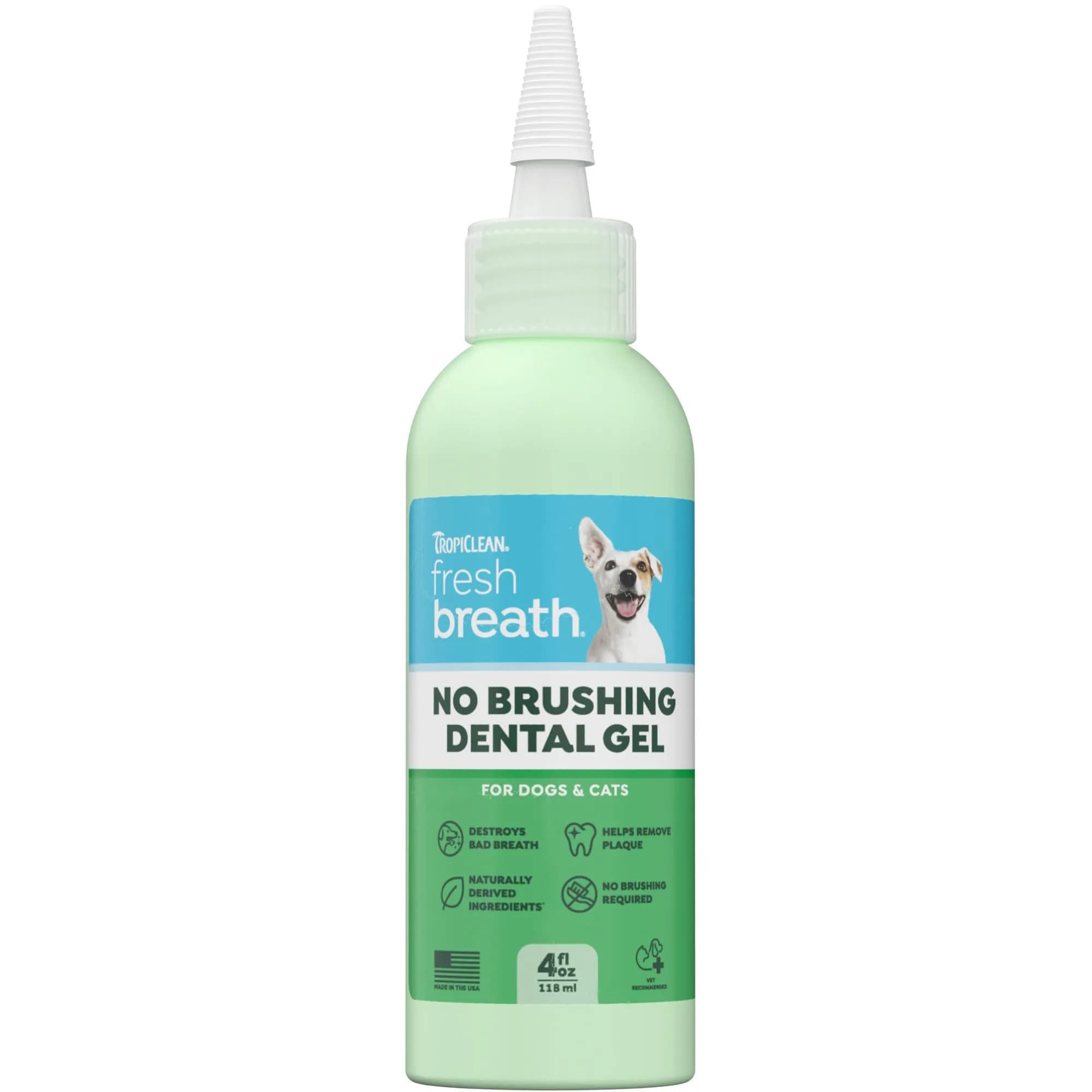 TropiClean Clean Teeth Gel for Dogs | Dog Dental Care | Breath Freshener | 59ml (2 Fl Oz) | Supports Oral Health — 4 Fl Oz / Original