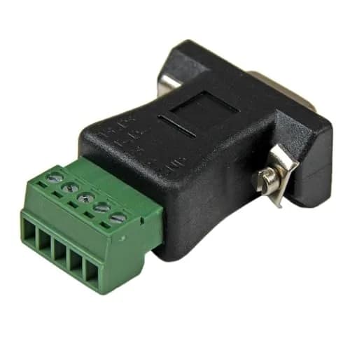 StarTech.com DB9 to Terminal Block Adapter RS422 RS485 Male Black | Converts DB9 Male to 5-Pin Terminal Block for Industrial Wiring thumbnail 3