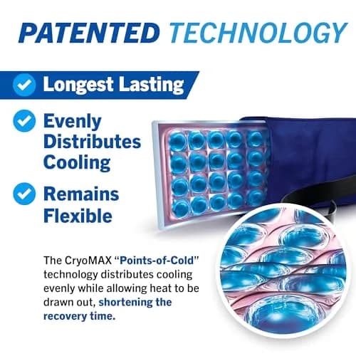 CryoMAX Reusable Cold Pack T-Shape 1200g (42.3 oz) | 8-Hour Cold Therapy with Adjustable Straps thumbnail 5