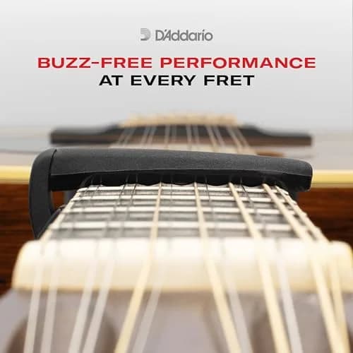 D'Addario NS Lite Guitar Capo Black | Buzz-Free, Precise Tension, One-Hand Operation thumbnail 2
