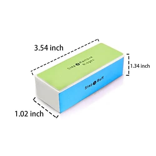 Soft 'N Style 4 Way Shiny Block Nail Buffer 3.5" x 1.4" | 4-Step High Gloss Shine thumbnail 3