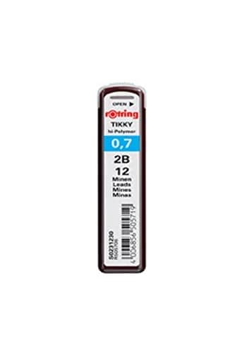 Rotring Tikky Mechanical Pencil Lead 0.7mm 2B | Fine Erasable Lead for Art & Writing thumbnail 1