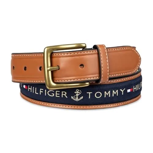 Tommy Hilfiger Men's Ribbon Inlay Casual Belt 3.5cm (1 3/8") | Classic American Style thumbnail 2