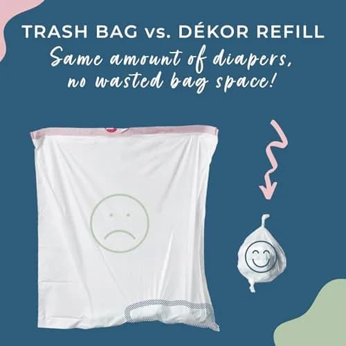 Diaper Dekor Plus Diaper Pail Refills | 2 Count | Most Economical Refill System | Quick & Easy to Replace | No Preset Bag Size Use Only What You Need thumbnail 6
