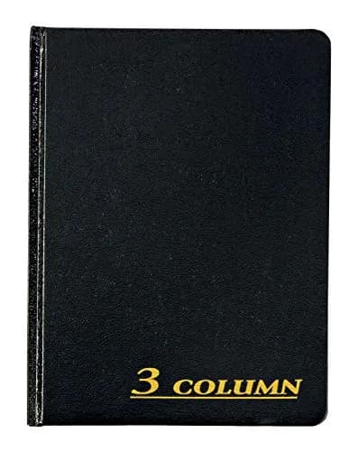 Adams Account Book 7 x 9.25 Inches Black 3-Column 80 Pages | Hardbound Ledger for Business Records thumbnail 1