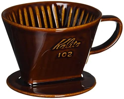 Kalita Style Ceramic Pour Over Coffee Dripper 102, 4 Cups (1.5 L) | Balanced Extraction for Rich Flavor thumbnail 1