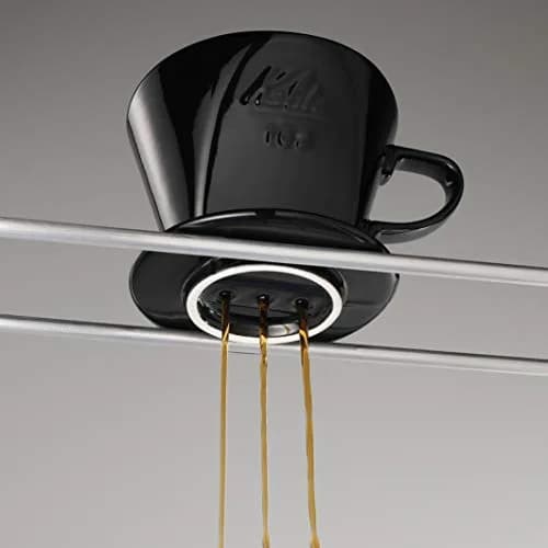 Kalita Ceramic Coffee Dripper Black for 2-4 Cups (#02005) | Balanced Extraction Pour Over Coffee Maker thumbnail 2