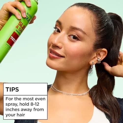 Garnier Fructis Sleek & Shine Hairspray, Extra Strong Hold 236ml (8.25 oz) | 24-Hour Anti-Humidity & Frizz Control thumbnail 7