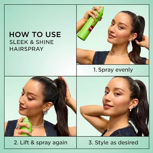 Garnier Fructis Sleek & Shine Hairspray, Extra Strong Hold 236ml (8.25 oz) | 24-Hour Anti-Humidity & Frizz Control thumbnail 4