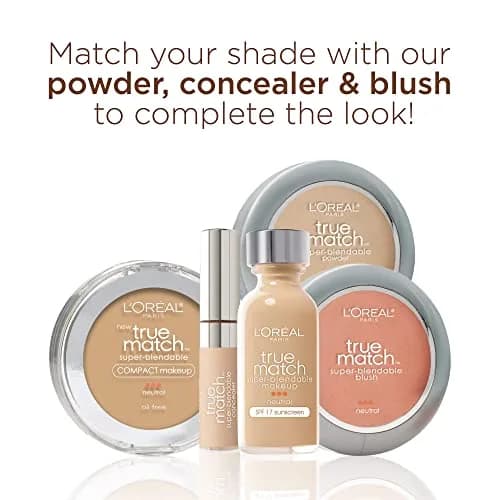 L'Oreal Paris True Match Super-Blendable Liquid Foundation C1 Alabaster 1 Fl Oz | Natural Finish, SPF 17, For All Skin Types thumbnail 8