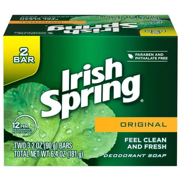 Irish Spring Original Scent Bar Soap 3.2 oz (90.7 g) | Classic Clean & Fresh thumbnail 3