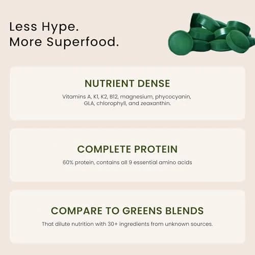 Nutrex Hawaii Pure Hawaiian Spirulina Tablets, Vegan, 500 mg, 200 Count | Supports Cellular Health & Immunity thumbnail 3