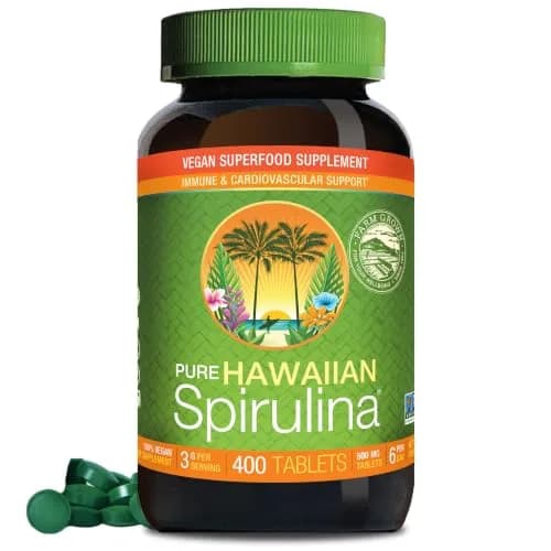 Nutrex Hawaii Pure Hawaiian Spirulina Tablets, Vegan, 500 mg, 400 Count | Supports Eye & Immune Health thumbnail 1