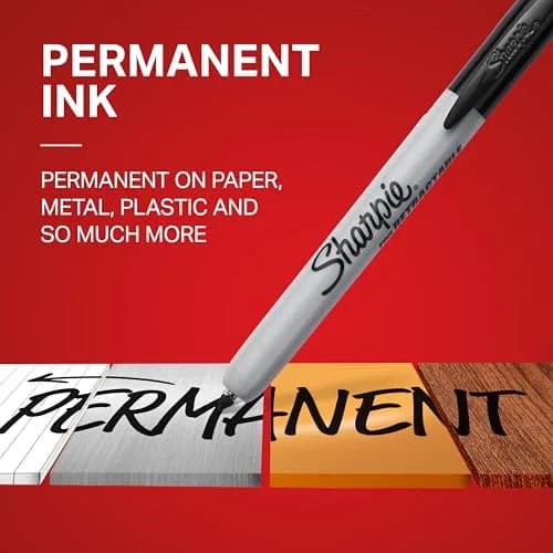 Sharpie Retractable Permanent Markers Fine Tip Black | Bold, Water-Resistant, Quick-Dry thumbnail 2