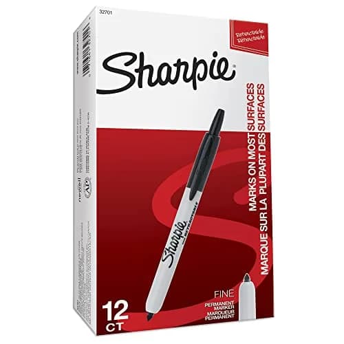 Sharpie Retractable Permanent Markers Fine Tip Black | Bold, Water-Resistant, Quick-Dry thumbnail 3