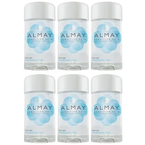 Almay Sensitive Skin Clear Gel Antiperspirant Deodorant Fragrance-Free 2.25 oz (6 oz Pack) | Dermatologist Tested for Sensitive Skin thumbnail 1