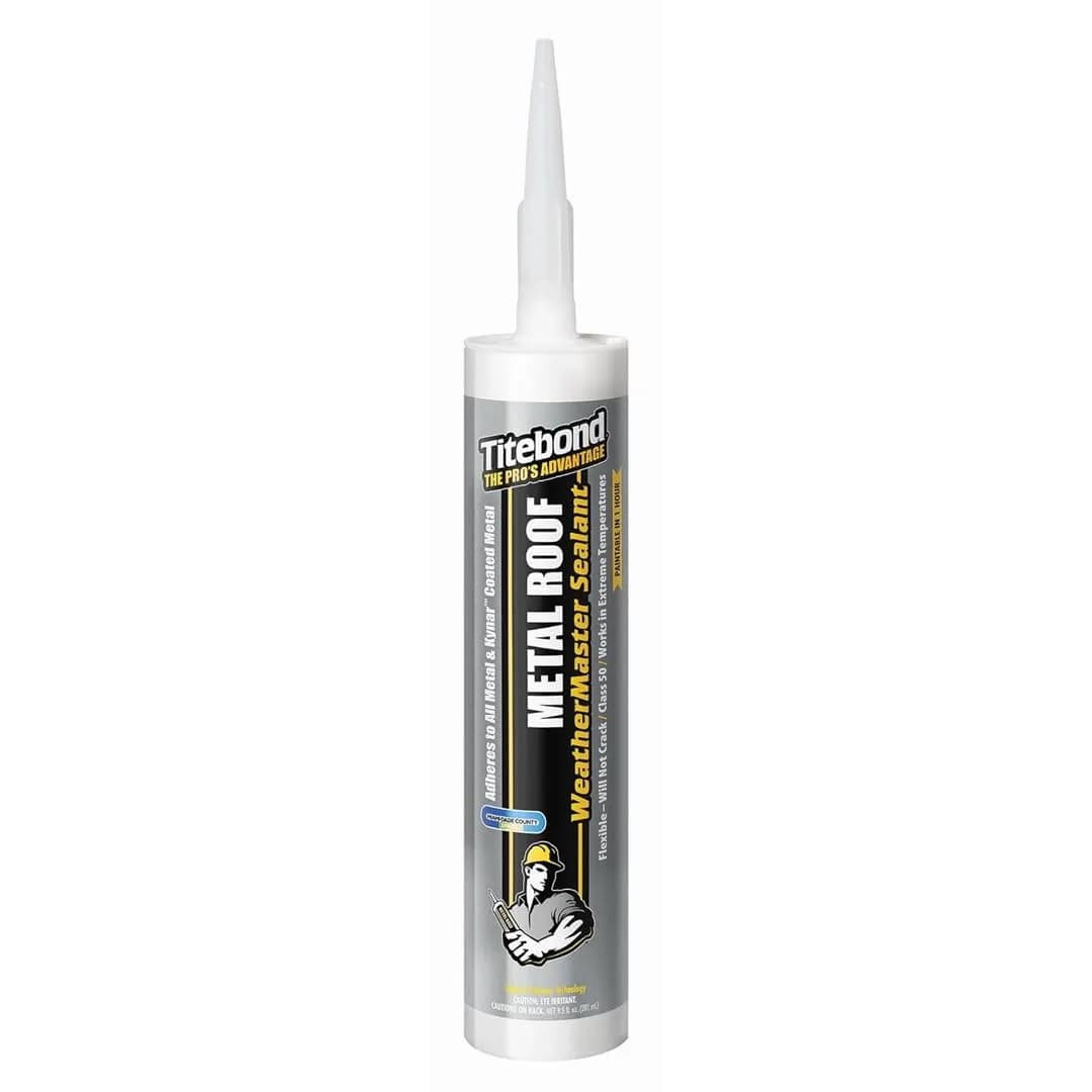 Titebond WeatherMaster Metal Roof Sealant Cartridge 286g (10.1 Fl Oz) Gray | Seals Against Water, Wind, Dust & Dirt - main product image