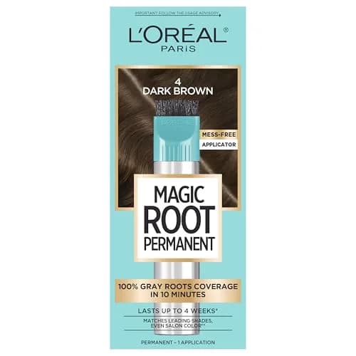 L'Oreal Paris Magic Root Permanent Hair Color Kit 4 Dark Brown 1 Count | 10-Minute Gray Coverage thumbnail 1