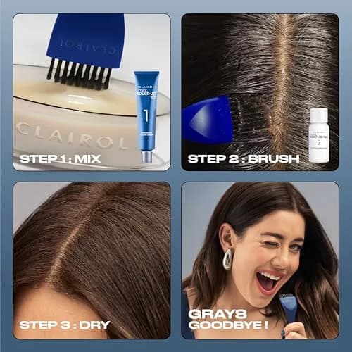 Clairol Root Touch Up Permanent Hair Dye 4 Dark Brown | 2-Pack, Easy 10-Minute Gray Coverage thumbnail 4