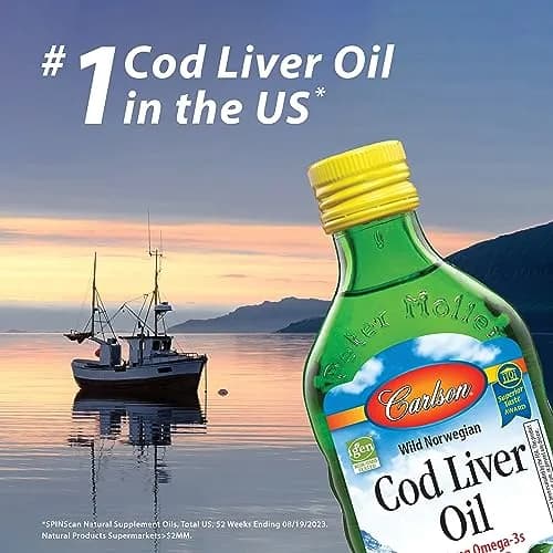 Carlson Cod Liver Oil Minis 280 mg Omega-3s + Vitamins A & D3 | 250 Mini Softgels (250 Count) thumbnail 6