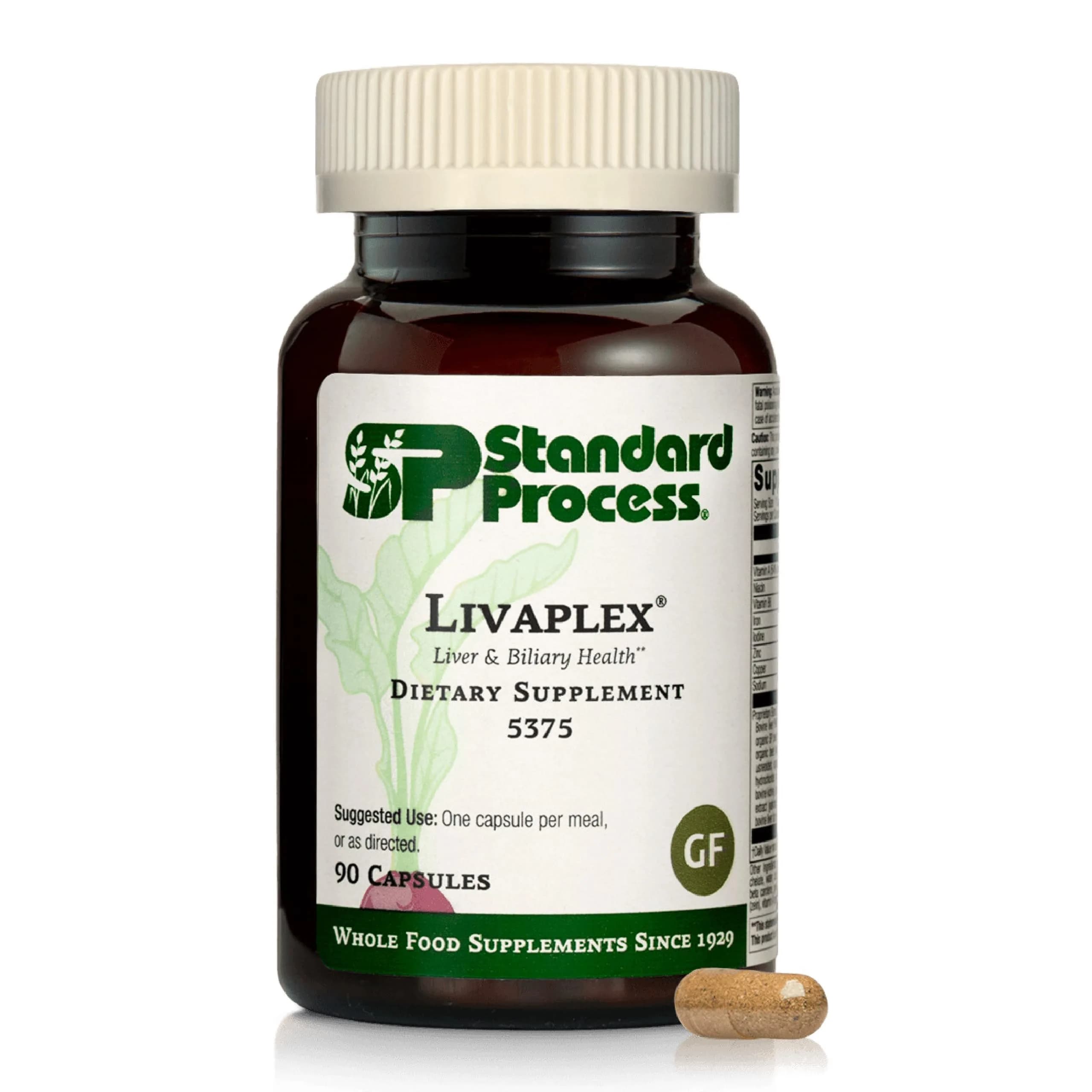 Standard Process Livaplex Liver Health Support Supplement 90 Capsules | Supports Digestion & Elimination