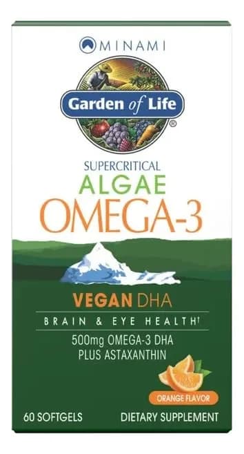 Garden of Life Minami Algae Omega 3 Vegan DHA, Orange, 60 Mini Softgels | Brain & Eye Health Support thumbnail 3