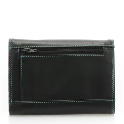 mywalit Double-Flap Wallet Leather Purse | 6 Credit Card Slots | ID Window, Coin Pockets & Pen | Black Pace | Compact & Stylish thumbnail 4
