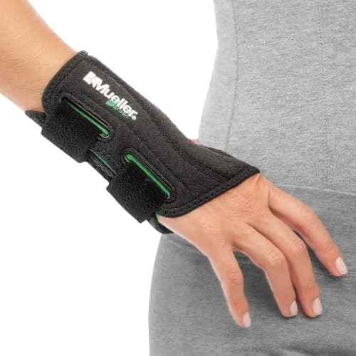 MUELLER Sports Medicine Green Fitted Wrist Brace for Men & Women | Carpal Tunnel & Tendonitis Support, Large/X-Large thumbnail 2