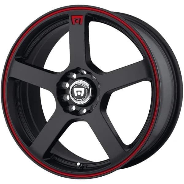 Motegi MR116 FS5 16x7 4x100/4.5 5.57 40mm Matte Black with Red Stripe | Performance Racing Wheel thumbnail 2