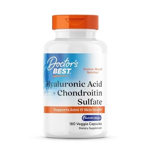 Doctor's BEST Hyaluronic Acid + Chondroitin Sulfate, 180 Veggie Capsules | Supports Skin & Joint Health thumbnail 1